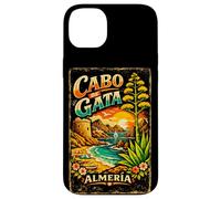 Custodia per iPhone 14 Plus Cabo de Gata Spagna, Design Vintage Costa Mediterranea
