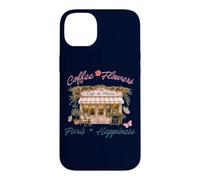Custodia per iPhone 14 Plus Caffè Fiori Parigi Felicità Parigino Caffetteria Francese