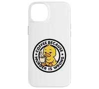 Custodia per iPhone 14 Plus Caffè perché omicidio è sbagliato anatra ironia e sarcasmo anatra
