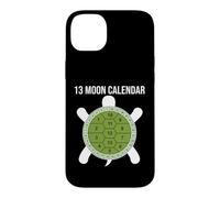 Custodia per iPhone 14 Plus Calendario lunare con 13 tartarughe lunari e conchiglie