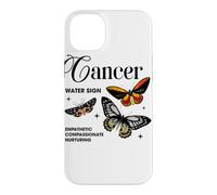 Custodia per iPhone 14 Plus Cancro, zodiaco, farfalla, trio, vendemmia, illustrazione
