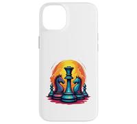 Custodia per iPhone 14 Plus Capolavoro degli scacchi al tramonto - Re e cavalieri degli scacchi audaci