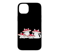 Custodia per iPhone 14 Plus Cappello a fungo gatto Cottagecore Estetica Fairycore Goblincore