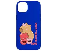 Custodia per iPhone 14 Plus Capybara Valentine XO Love Hearts San Valentino