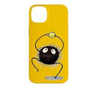 Custodia per iPhone 14 Plus Carino Anime Soot Man con stelle colorate di zucchero