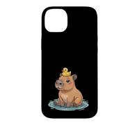 Custodia per iPhone 14 Plus Carino Capibara e Anatra Best Friends Amante degli Animali