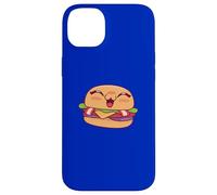 Custodia per iPhone 14 Plus Carino Kawaii Hamburger Carattere Happy Food Art