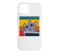 Custodia per iPhone 14 Plus carino koala in posa innamorata San Valentino