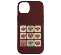 Custodia per iPhone 14 Plus Carino Mothman Valentine Puns Cryptid Lover Cards