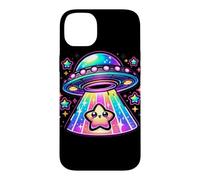 Custodia per iPhone 14 Plus Carino UFO Alien Abduction Star Kawaii Space Galaxy