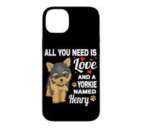 Custodia per iPhone 14 Plus Carino Yorkie chiamato Henry per Yorkshire Terrier Cane Nome