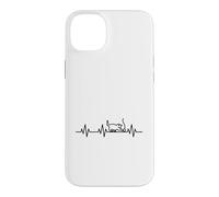 Custodia per iPhone 14 Plus Cat Love Heartbeat Vita Cuore ECG Pulse