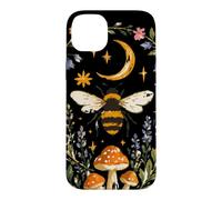 Custodia per iPhone 14 Plus Celestial Bee Moon Mushroom Cottagecore Botanical