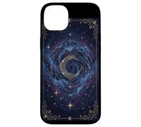 Custodia per iPhone 14 Plus Celestial Moon Tarot Estetica Nebulosa Mistica Galassia Opera d'arte