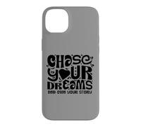 Custodia per iPhone 14 Plus Chase Your Dreams, white/black