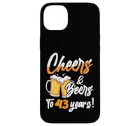 Custodia per iPhone 14 Plus Cheers & Beers To 43 Years 43 Compleanno Ragazzo 43 Anni