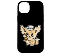Custodia per iPhone 14 Plus Chef Fennec Mini Hamburger Kawaii