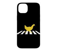Custodia per iPhone 14 Plus Chicken Crosses Road Crosswalk Silhouette Graphic T-Shirt
