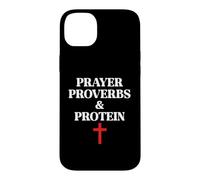 Custodia per iPhone 14 Plus Christian Prayer Proverbs Protein Shakes Jesus Weights Faith