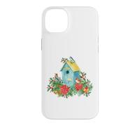 Custodia per iPhone 14 Plus Christmas Holiday Wreath Birdhouse Birds & Bells