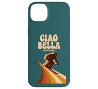 Custodia per iPhone 14 Plus Ciao Bella Alpi 2026 Sci Stile Vintage Italia