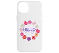 Custodia per iPhone 14 Plus Ciao Primavera Sole Sole Fiore Donna Pasqua Festa della Mamma