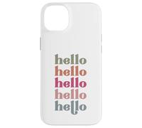 Custodia per iPhone 14 Plus Ciao uomini, donne e bambini che amano salutare il mattino