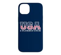 Custodia per iPhone 14 Plus College USA Caratteri Rosso Bianca Blu Stelle E Strisce
