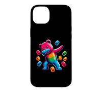 Custodia per iPhone 14 Plus Colorful Dabbing Gummy Bear Candy Lovers Kids Boys Bear Dab