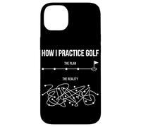 Custodia per iPhone 14 Plus Come mi esercito Piano Golf Vs Realtà Divertente Amante di Golf Hobby