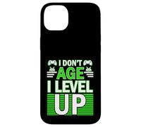 Custodia per iPhone 14 Plus Compleanno Umorismo Non invecchiare Livello Up Giocatore Compleanno