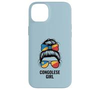 Custodia per iPhone 14 Plus Congolese Ragazza DR Congo Bandiera Nazionale Cheer Winner Match Mom
