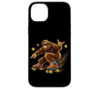 Custodia per iPhone 14 Plus Cool Bigfoot Pattinaggio a rotelle anni '80 Retro Forest Sasquatch