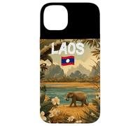 Custodia per iPhone 14 Plus Cool Laos Nature Costume per elefante e gli amanti del paese