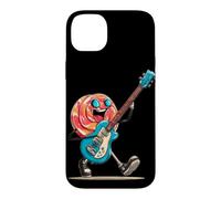 Custodia per iPhone 14 Plus Cool Lollipop Candy con occhiali da sole e Rock Guitar Costume