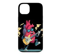 Custodia per iPhone 14 Plus Cool Rock Heart con battiti e occhiali da sole per gli amanti della chitarra