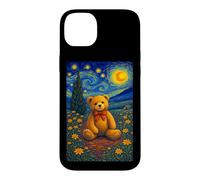 Custodia per iPhone 14 Plus Cool Teddy Bear in the Starry Night Painting Concept Art