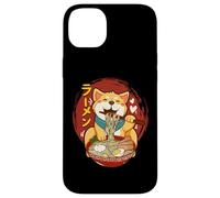 Custodia per iPhone 14 Plus Corgi-Dog Mangiare Ciotola di Ramen Pho Noodle Soup Giappone Kawaii