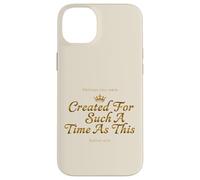 Custodia per iPhone 14 Plus Corona Esther 4:14 Creato Tale Tempo Fede