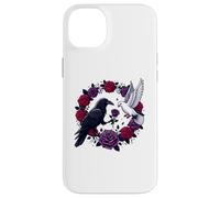 Custodia per iPhone 14 Plus Corvo nero Corvo Rose Colomba Bianche - L'amore degli opposti