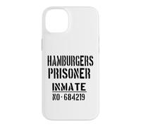 Custodia per iPhone 14 Plus Costume da prigioniero di hamburger, per gli amanti degli hamburger, per Halloween