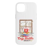 Custodia per iPhone 14 Plus Cozy Reader Society Christmas Book Lover Winter Reading