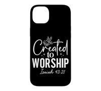 Custodia per iPhone 14 Plus Creato per ADORARE Isaia 43:21 Messaggio Spirituale