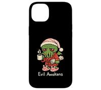 Custodia per iPhone 14 Plus Cthulhu Morning Coffee Evil Awakens Divertente Carino Cosmic Horror