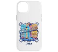 Custodia per iPhone 14 Plus Cuba scena di strada dell'Avana Auto d'epoca Musica Souvenir