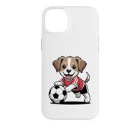 Custodia per iPhone 14 Plus Cucciolo di cane carino che gioca a calcio