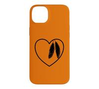 Custodia per iPhone 14 Plus Cuore Native American Orange