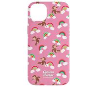 Custodia per iPhone 14 Plus Curious George Rainbow Spring All Over Print