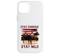 Custodia per iPhone 14 Plus Curious Stay Wild Deer Sunset Nature Lover Outdoor Vintage