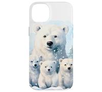 Custodia per iPhone 14 Plus Cute Christmas Polar Bear